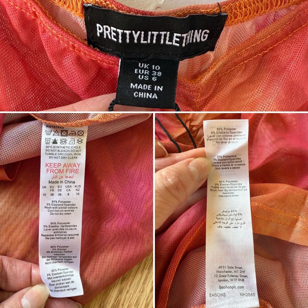 Pink Mesh Ruched Bodycon Maxi Beach Skirt Size 6 PrettyLittleThing - Picture 8 of 11